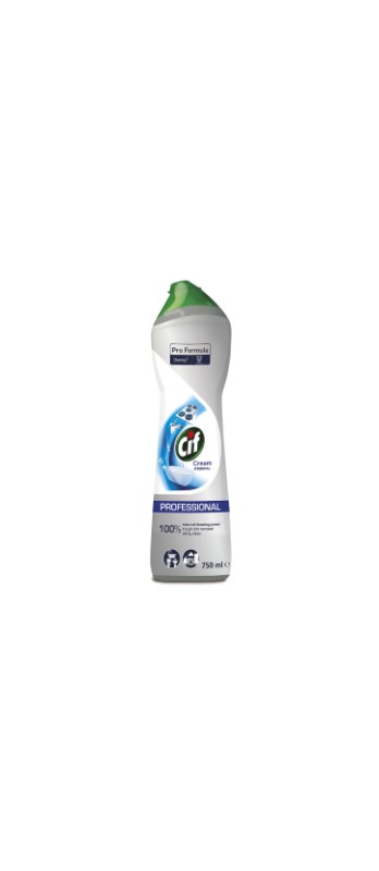 Cif Professional Crème 
Scheuermilch mit natürlichen Mikropartikeln
***   https://sds.diversey.com/Home   ***