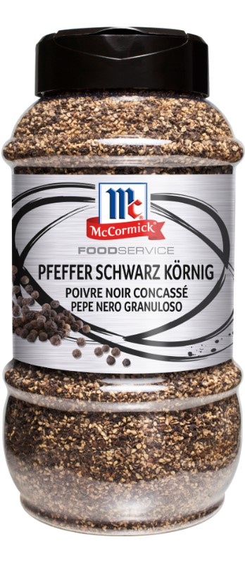 Pfeffer schwarz körnig Mc Cormick
Pepe nero rotto 