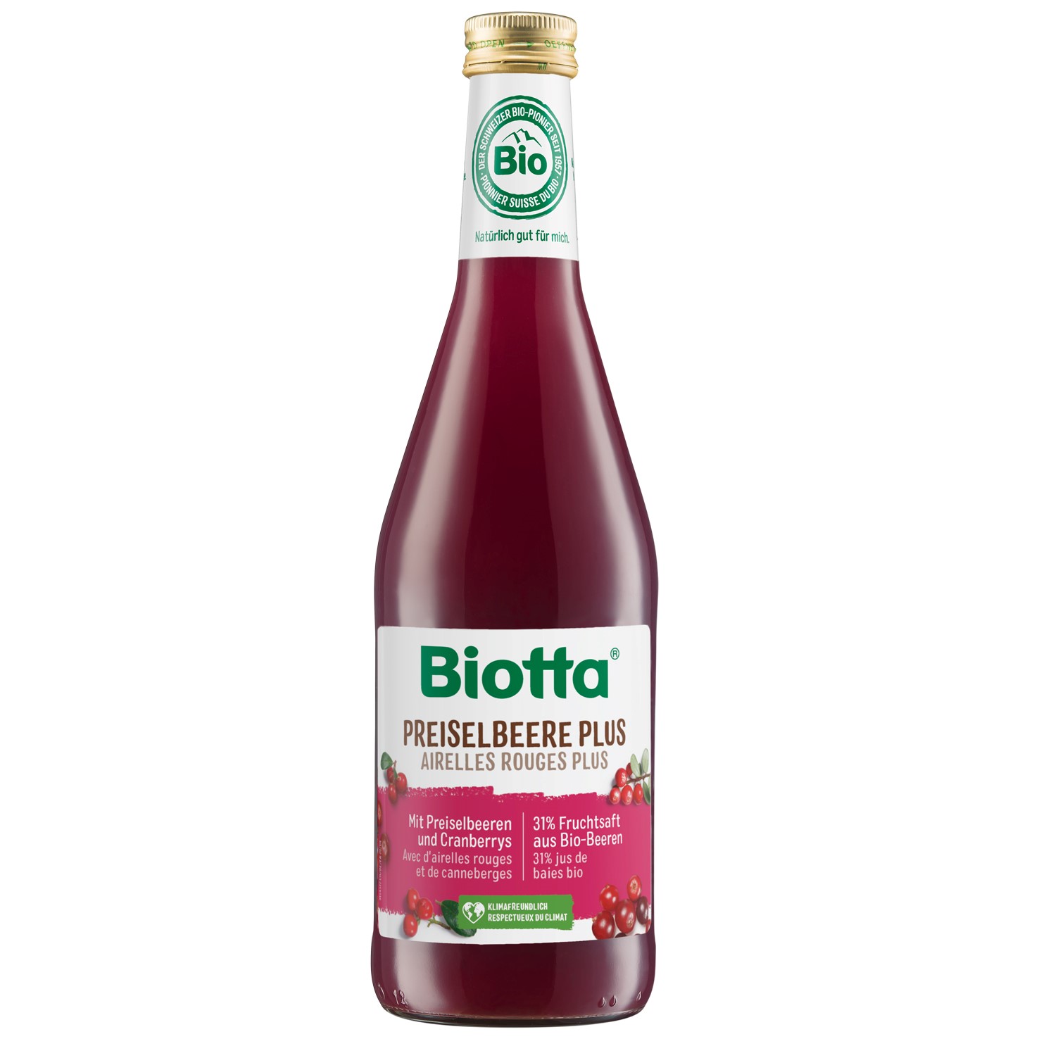 Biotta Preiselbeere Plus EW
Succo di mirtillo rosso Plus VAP
Aktiv, auf Vorbestellung