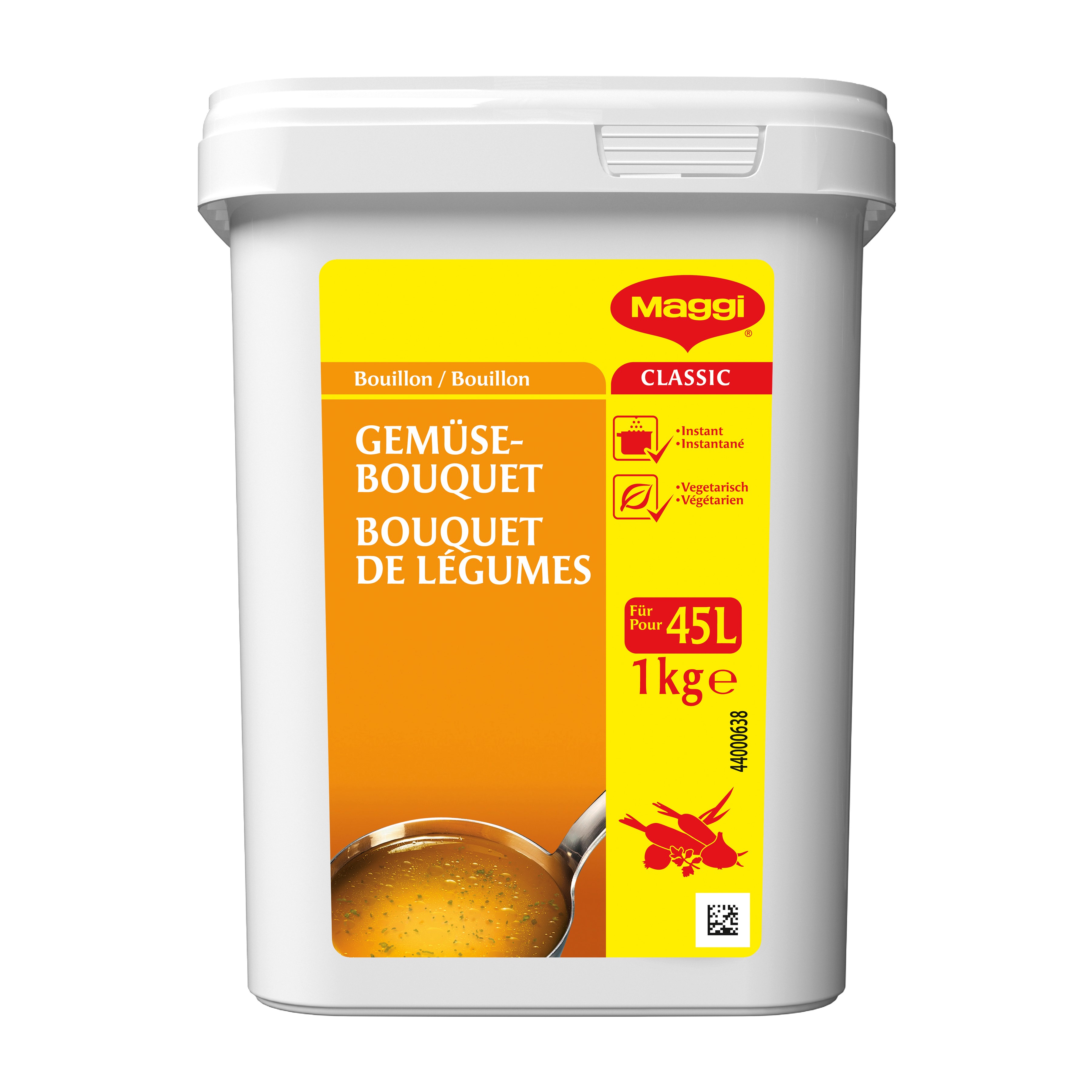 Gemüsebouquet Maggi, Pulver
Brodo di verdure Maggi in polvere
Aktiv, auf Vorbestellung