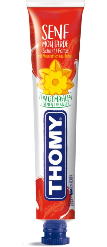 Senf Thomy Meerrettich Rot, Tube
Senape al rafano Thomy, tubo
Aktiv, auf Vorbestellung