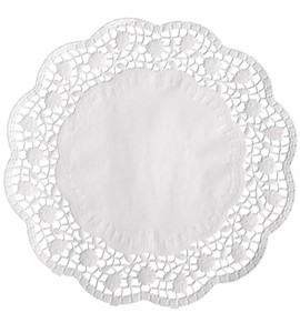 Plattenpapier rund / weiss, 19 cm
Pizzo di carta rotondo / bianco, 19 cm