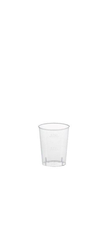 Schnapsbecher 2/4 cl
Bicchieri Brandy di plastica dura
