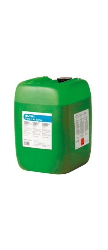 Dish-lav Sinfos flüssig Spezialwasch. o. Chlor
Dish-lav Sinfos detersivo univ. liquido 26.5 Kg