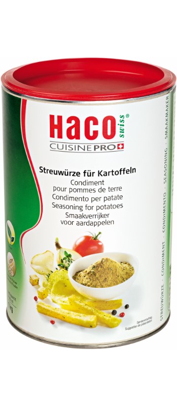 Streuwürze für Kartoffeln Haco
Condimento per patate Haco