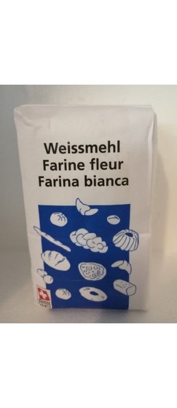 Weissmehl Swissmill, Kg-Paket
Farina bianca Swissmill, da 1 Kg