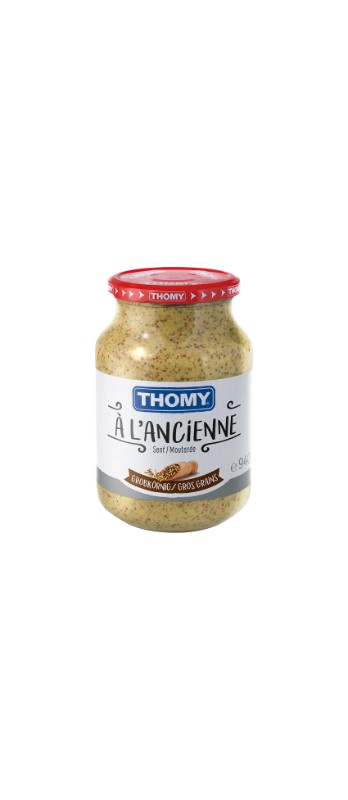 Senf Thomy grobkörnig à l'Ancienne, Glas
Senape a grani grossi Thomy, vaso