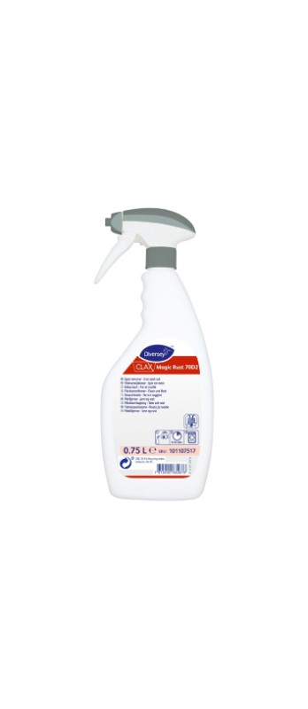 Clax Magic Rust 70d2 entfernt Rost und Eisen (Rostweg), Flasche
Clax smacchiatore contro la ruggine e ferro
***   https://sds.diversey.com/Home   ***