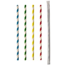 Trinkhalm aus Papier "pure" Stripe farbig, gehüllt
Cannucce di carta "pure" Stripe colorati, incartati
20cm / 6mm
PAP 87514
